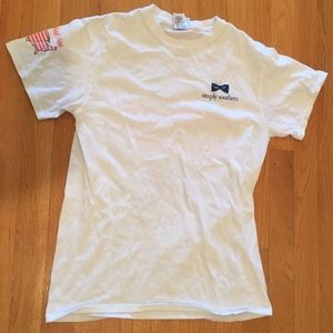 Simply Southern white patriotic t shirt